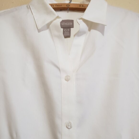 Chico's White Shirt Size 0.5 NWT - Picture 4 of 13